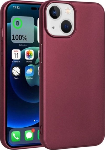 Apple Uyumlu iPhone 15 Plus Kılıf Zore Premier Silikon Kapak Mürdüm