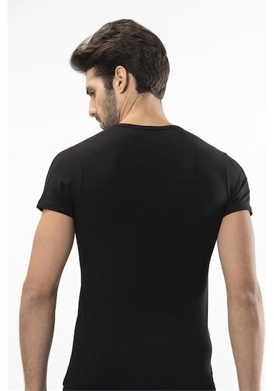 Türen 172 Likralı Erkek T-shirt-sıyah Siyah