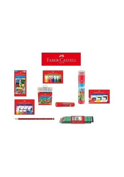Faber Castell Faber-castell Pastel + Sulu + Kuru Boya Seti 3'lü