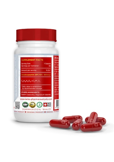 Swiss Pharmaceuticals Bpc-157 500 Mcg 60 Caps Aromasız