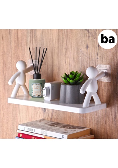 Herkül Raf Düzenleyici Şampuanlık Sabunluk Banyo Mutfak Organizer Raf-ba027-1 Beyaz