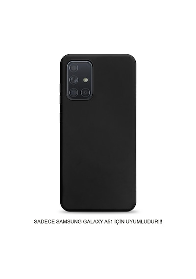 Samsung Galaxy A51 Uyumlu Kamera Korumalı Darbeye Dayanıklı Renk Atmayan Fab Silikon Kılıf Siyah