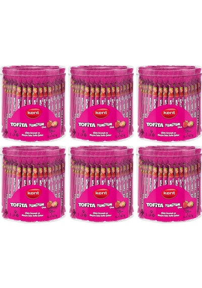 Kent Tofita Yumiyum Yumuşak Şeker Çilek 6.7 G 6 x 120 Adet