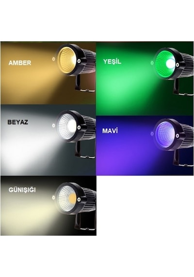 Cata Ct-7300a 7w Led Kazıklı Bahçe Armatürü amber Çok Renkli