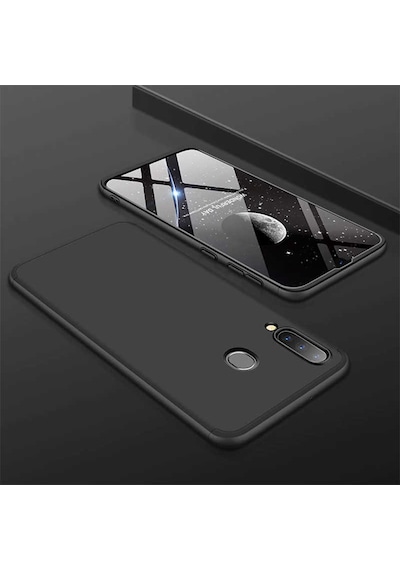 Galaxy A70 Kılıf Zore Ays Kapak Siyah-Mavi