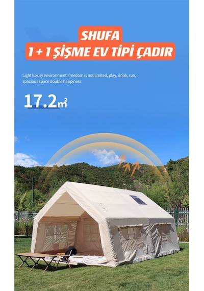 17.2 Metrekare Şişme Çadır Bej