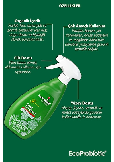 Organik Genel Amaçlı Yüzey Temizleyici 500 Ml Doğal Ve Etkili Temizlik Tekli