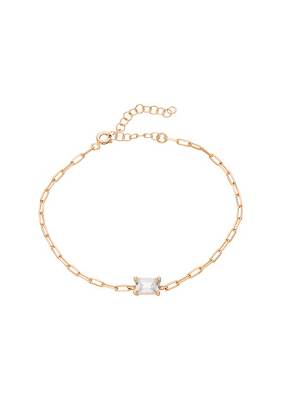 Zincir Baget Bileklik 717022 Rose Gümüş