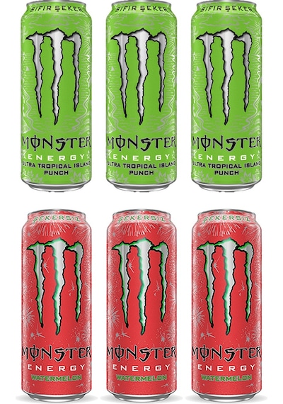 Monster Energy Enerji İçeceği 500 Ml Tropical Ve Watermelon 6 Lı Karma Set