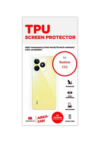 Realme C53 Kaplama Arka Ve Yan Koruyucu Hd Film