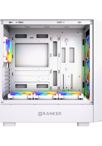 Ranker Lyra Wood White Argb Tempered Glass Usb 3.0 Type-c Atx Mid Tower Kasa