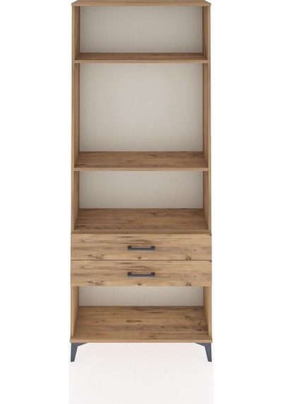 Arges Dolap 3 Raflı 2 Çekmeceli 88x30x221 Çam-çam Çam