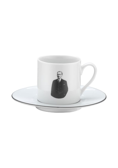 Kütahya Porselen Atatürk 4 Parça 2 Kişilik Kahve Takımı 11563