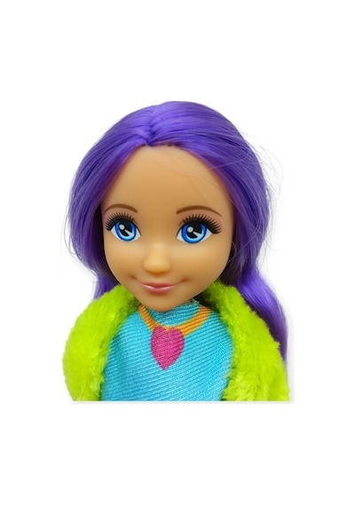 Ankiki Moda İkonu Bebek Figür 13 Cm - Mor Saçlı Hip-hop Rüzgarı