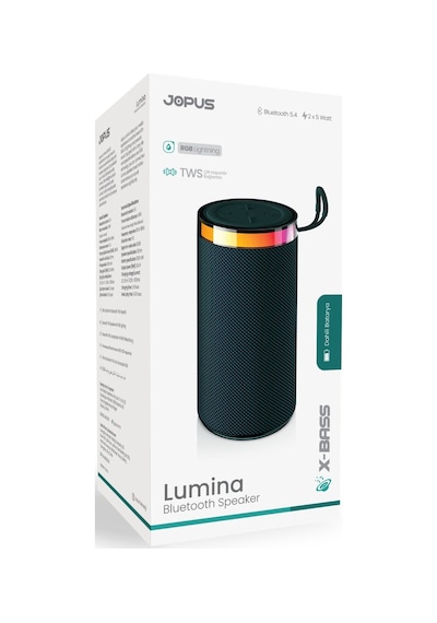 Yüksek Sesli Işıklı Taşınabilir Tws Bluetooth Hoparlör Şarjlı Kablosuz Speaker Aux Usb Sd Destekli