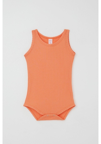 Breeze Kız Bebek Çıtçıtlı Atlet Zıbın Body Jakarlı 9 Ay-3 Yaş, Somon SOMON