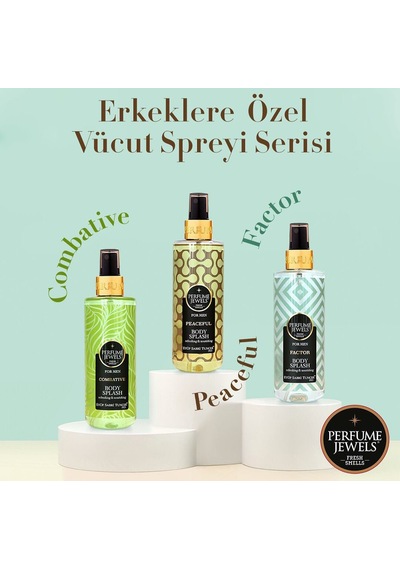 Eyüp Sabri Tuncer Combative + Factor + Peaceful Erkek Vücut Spreyi 3 x 250 ML
