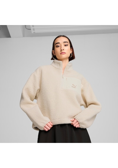 Puma Classıcs Winterized Half-zip Kadın Krem Sweatshirt Düz 626796 Krem