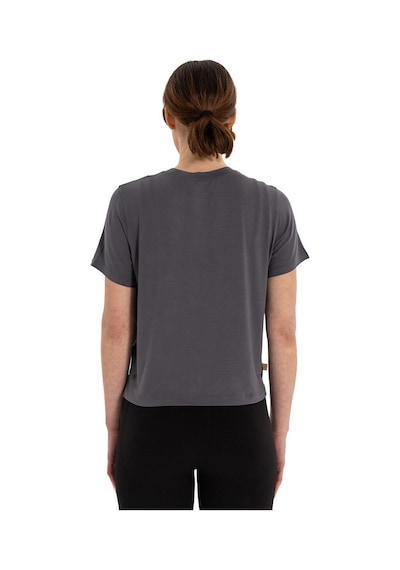 Inguz Modal Bisiklet Yaka Basic Yoga T-shirt Gri