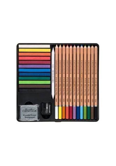 Cretacolor Pastel Basic Box Soft Pastel Başlangıç Seti 27 Parça Metal Kutu 47022