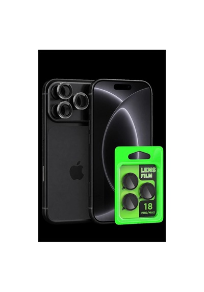 Newface İphone 18 Pro Raze Metal Kamera Lens - Siyah