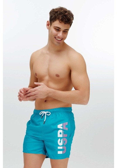 U.S. Polo Assn. Erkek Yeşil Orta Boy Deniz Şortu-4331