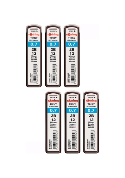 Rotring Siyah Kalem Uçu 0.7 MM 6 Adet