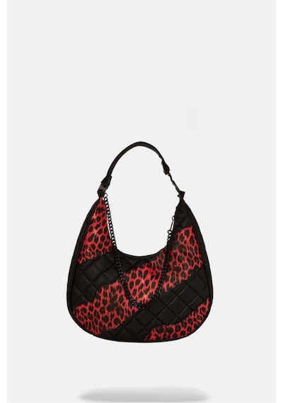 Sprayground Leopar Zincir Omuz Çantası, Sınırlı Sayıda Kırmızı