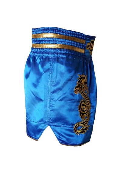 Kogam Leon Dragon Muay Thai Ve Kick Boks Nakışlı Şortu Mavi