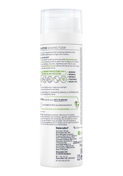 Men Erkek Hassas Tıraş Köpüğü 200 Ml, Hassas Ciltlere Özel Hızlı Koruma, Karşıtı, Alkolsüz Formül