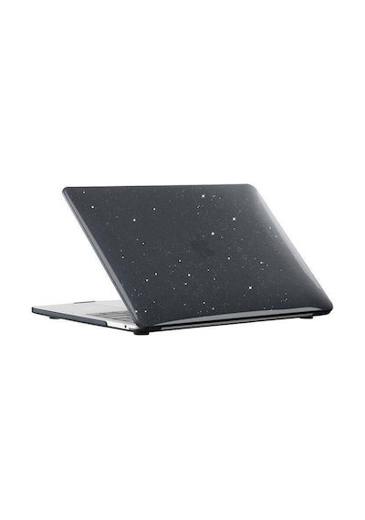 Arabulalaca Apple Uyumlu MacBook Pro 14 A2779 2023 Parlak Simli Siyah Kılıf