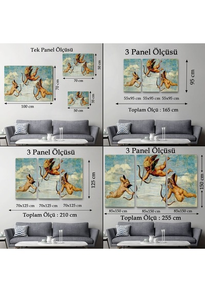 Es10 Özel Tasarım, Dekortif BaskıThe Triumph of Galatea Detail Tablosu-6634 (70 x 100)