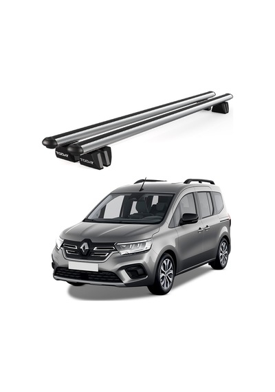 Pençe Renault Kangoo 2007-2021 Uyumlu Gri Ara Atkı Port Bagaj Tavan Barı