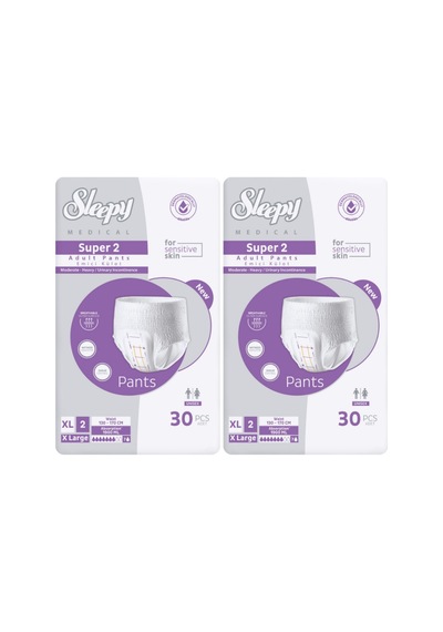 Sleepy Süper2 Emici Külot Xl Beden 2 Paket 60 Adet