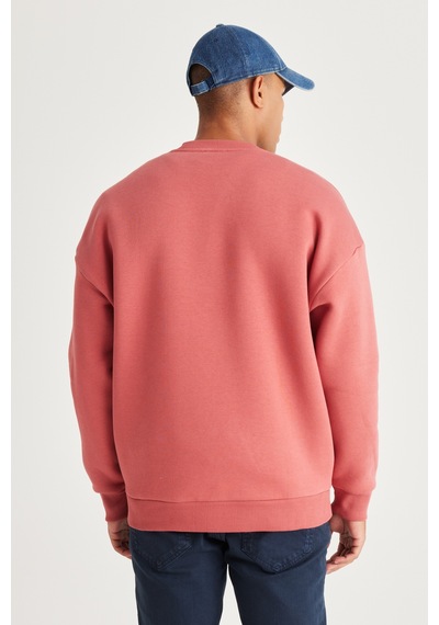 AC&Co / Altınyıldız Classics Erkek Mercan Oversize Fit Bol Kesim Pamuklu İçi Polarlı Bisiklet Yaka Sweatshirt Mercan AC&Co / Altınyıldız Classics Erkek Mercan Oversize Fit Bol Kesim Pamuklu İçi Polarlı Bisiklet Yaka Sweatshirt Mercan
