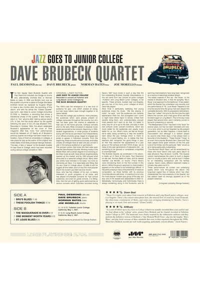 Dave Brubeck Quartet - Jazz Goes To Junior College - Plak