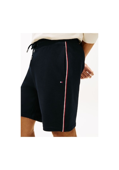 Tommy Hilfiger Global Strıpe Sweatshort - Regular Fit Şerit Detaylı Siyah Eşofman Şort Çok Renkli Tommy Hilfiger Global Strıpe Sweatshort - Regular Fit Şerit Detaylı Siyah Eşofman Şort Çok Renkli