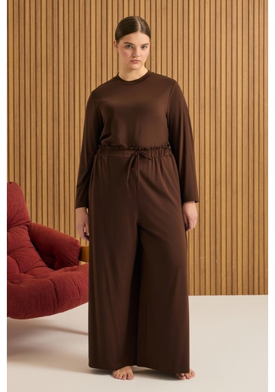 Aker Rayon Pijama Altı Kahverengi Kahverengi