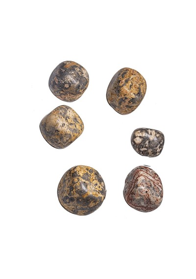 Doğal Leopar Kahverengi Sarı Jasper Taşı Kütle