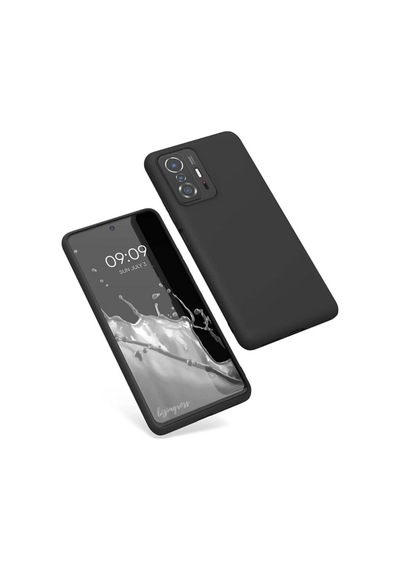 Xiaomi Mi 11t Kılıf Premium Silikon Telefon Kılıfı+tam Kaplayan Hayalet Ekran Koruyucu Cam Siyah