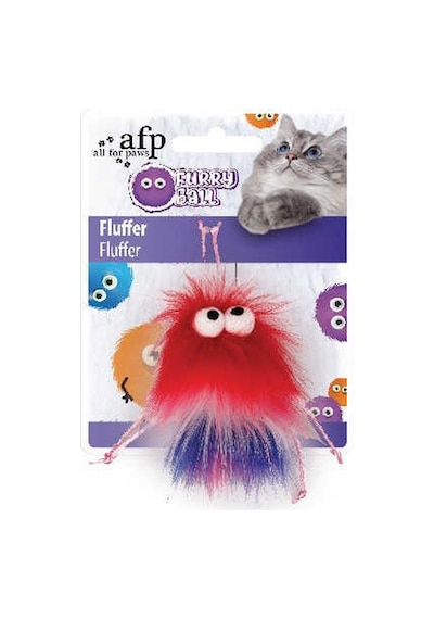 Afp Furry Ball - Tüylü Renkli Fare Oyuncak Kırmızı
