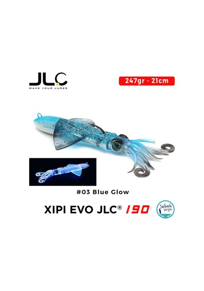 Jlc Xipi Evo 190 Set 247gr 21cm 03 Blue Glow Silikon Kalamar