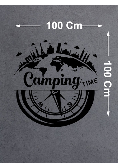 Kamp Sticker, Camping Time,off Road -4x4-adventure Sticker, Araba Oto Pickup Sticker 02517 100X100 Cm