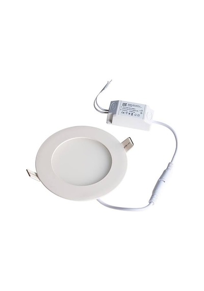 6W Yuvarlak Slim Kasa Led Panel Armatür- 10 Ad Beyaz