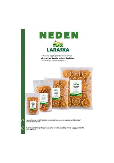 Kurutulmuş Portakal Dilimi 250g - Dried Orange Slices 250 G