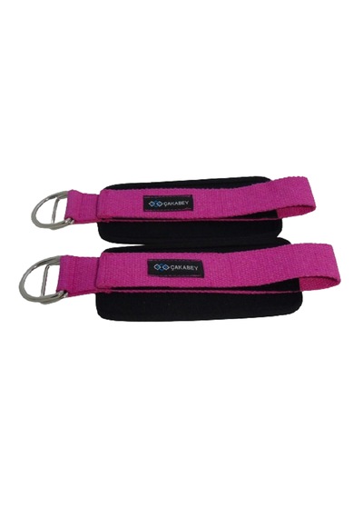 D Ring Fitness Ayak Bileği Ağırlık Çalışma Kemeri Ankle Straps Fitness 1 Çift Sağ/sol Takım Fuşya