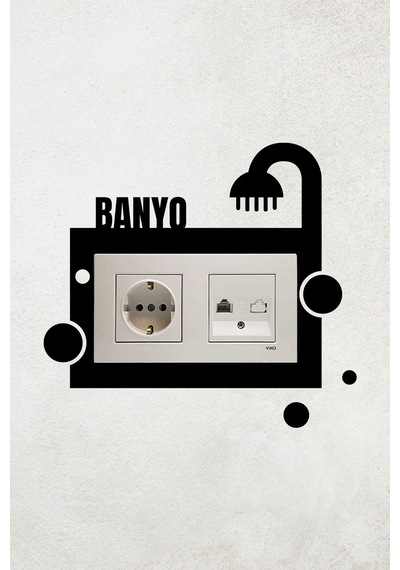 Banyo Tasarım 2li Priz Çerçevesi İç Ölçü 15,5x8,4 Cm 2li Dekoratif Priz Çerçeve