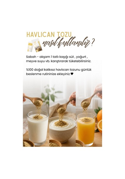 Havlıcan Tozu - 250g - Doğal , Katkısız , Koruyucusuz