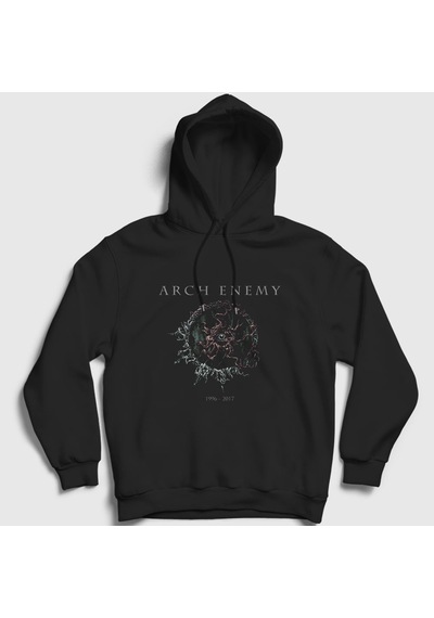 Presmono Unisex Eye Arch Enemy Kapüşonlu Sweatshirt Siyah