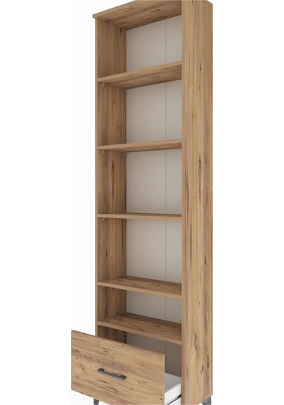 Arges Dolap 5 Raflı Tek Çekmeceli 60x30x221 Çam-çam Çam